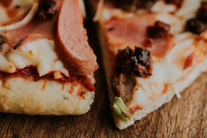 Meat lovers pizza with multiple toppings